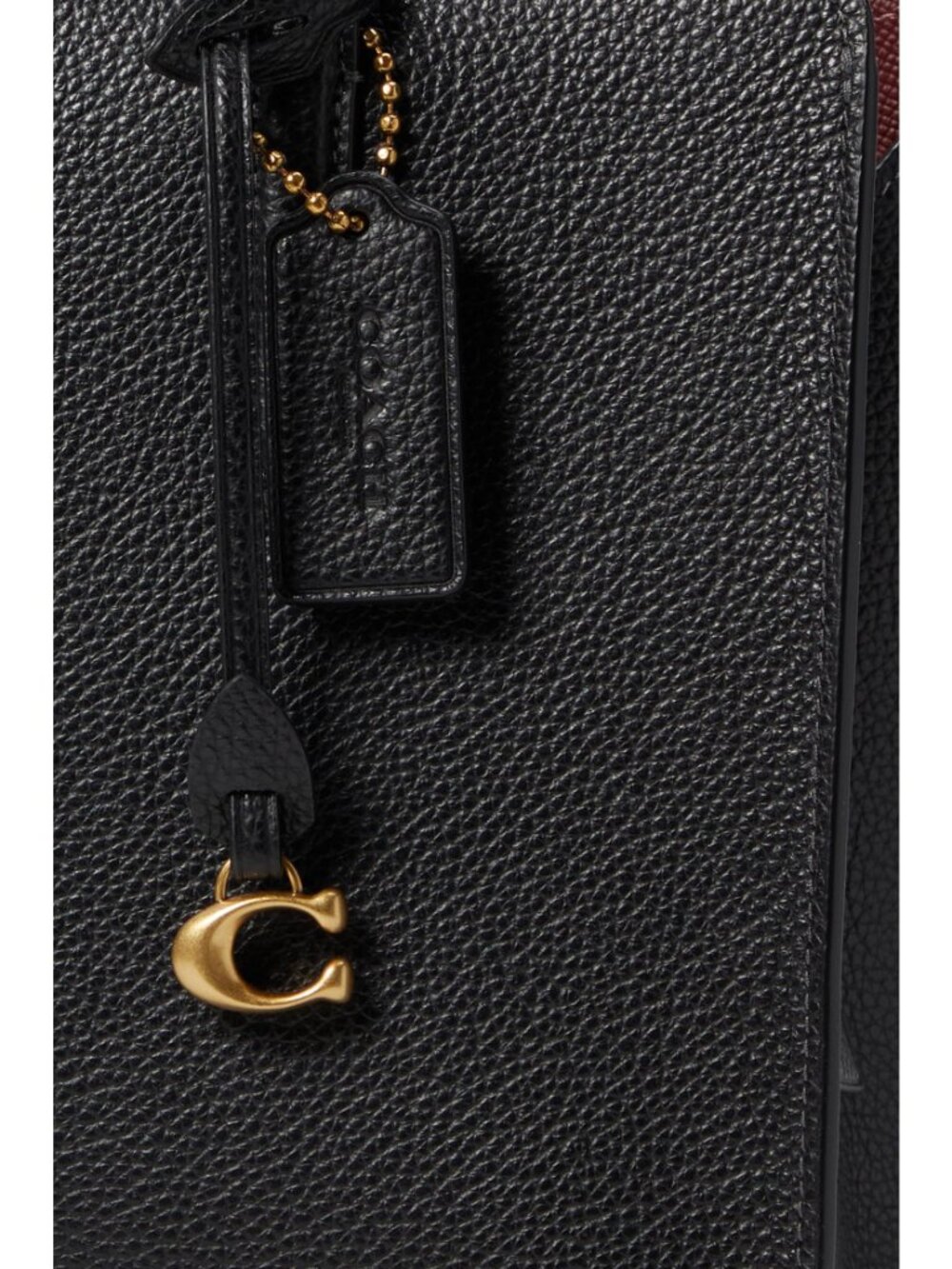 #  Coach Polished Pebble Leather Carter Carryall 28 Black - Picture 9 of 15